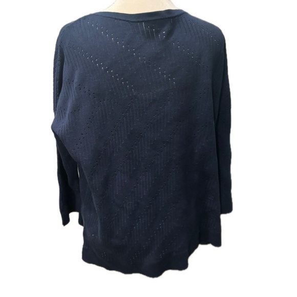 Kinross Navy 100% Cotton New Without Tags Sweater - Picture 3 of 6